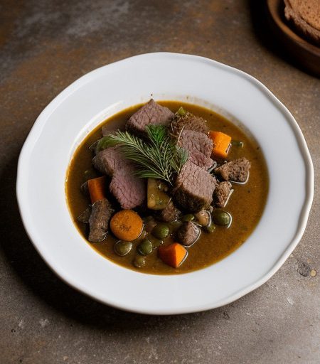 Savory Beef Stew With Roasted Vegetables recipe image