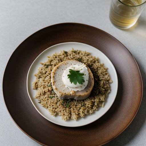Savory Chicken & Rice in a Lotus Leaf (Chin recipe image