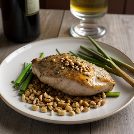 Savory Chicken With Pine Nuts recipe image