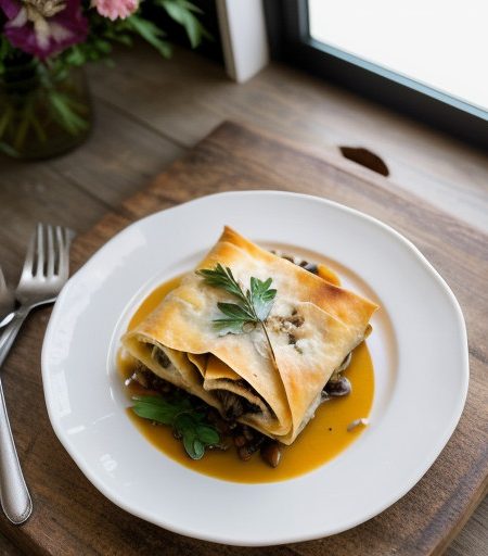 Savory Mushroom and Fish Strudel~ recipe image