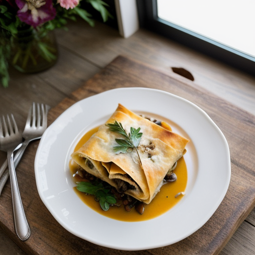 Savory Mushroom and Fish Strudel~ recipe image