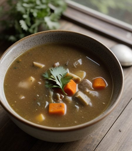 Savory Vegetable Soup (Vegan recipe image