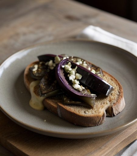 Savoury Aubergine (Eggplant on Toast recipe image