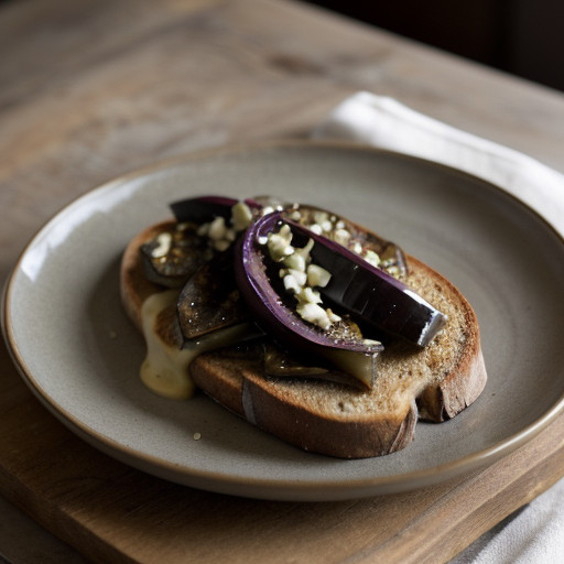 Savoury Aubergine (Eggplant on Toast recipe image