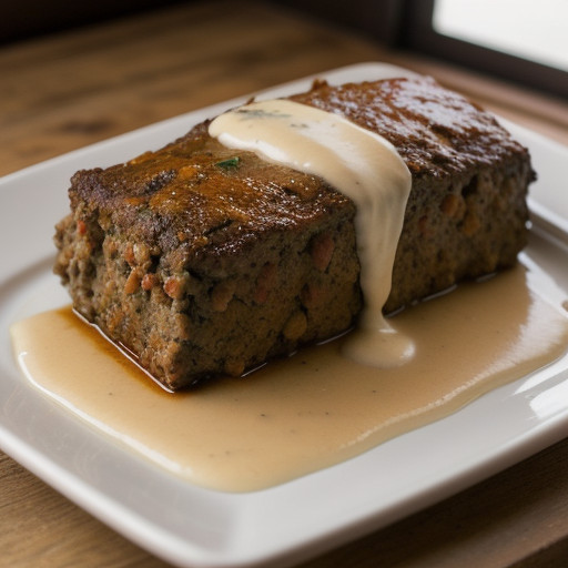 Savoury Meat Loaf With Sauce recipe image
