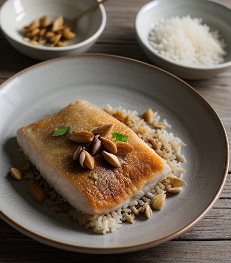 Sayadiah ( Fish With Nuts and Rice recipe image