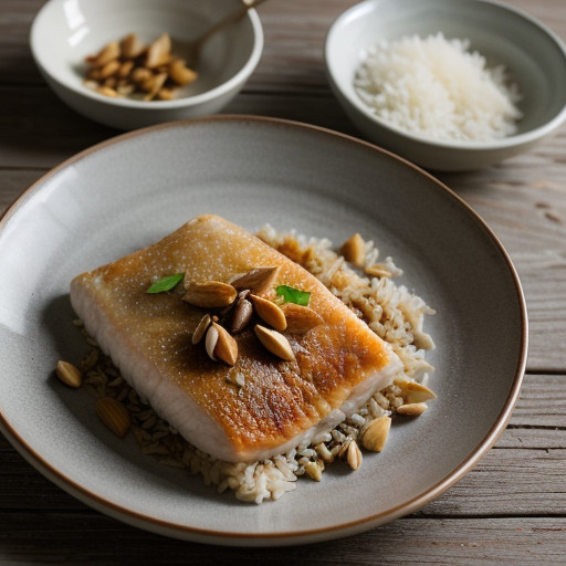 Sayadiah ( Fish With Nuts and Rice recipe image