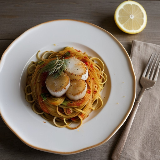Scallop & Red Pepper Pasta recipe image