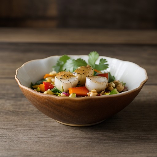 Scallop and Bell Pepper Salad recipe image