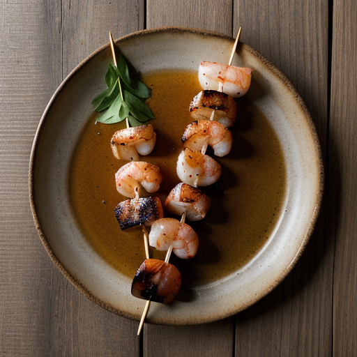 Scallop and Shrimp on Skewers recipe image