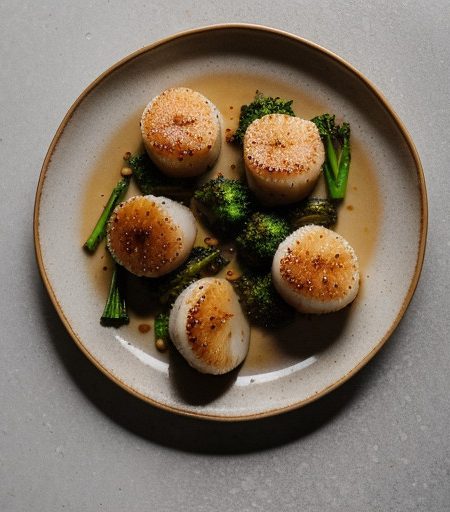 Scallops & Baby Clams With Broccoli~ Ginger recipe image