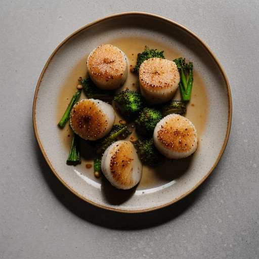 Scallops & Baby Clams With Broccoli~ Ginger recipe image