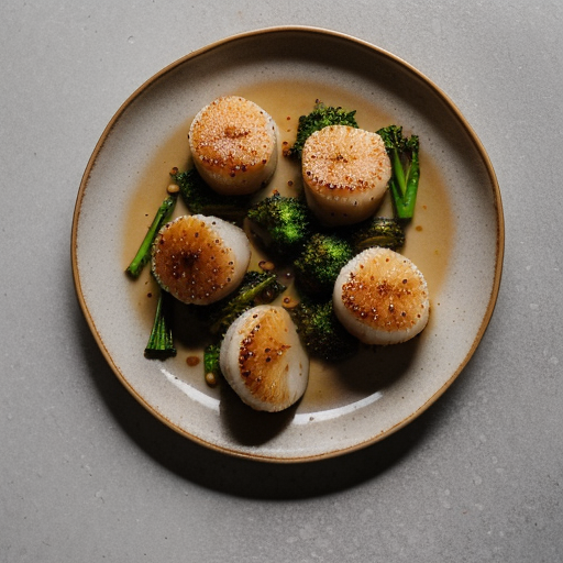Scallops & Baby Clams With Broccoli~ Ginger recipe image