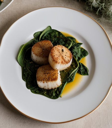 Scallops Florentine recipe image