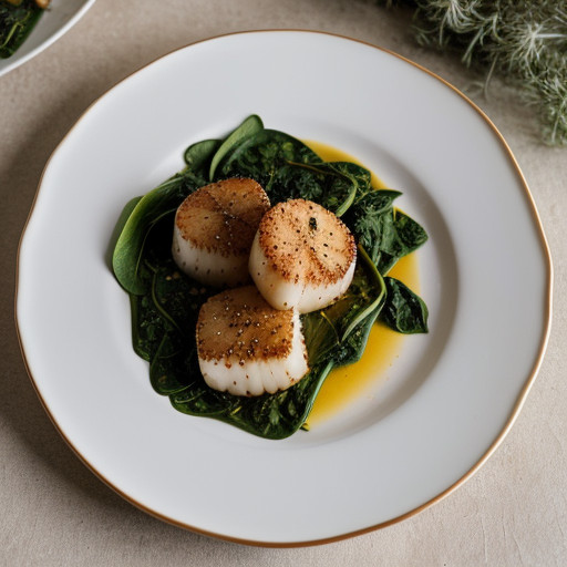 Scallops Florentine recipe image