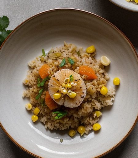 Scallops Grapefruit & Fried Rice recipe image