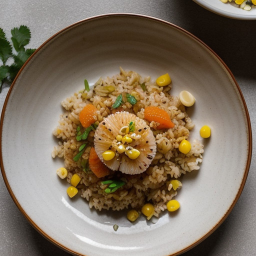 Scallops Grapefruit & Fried Rice recipe image