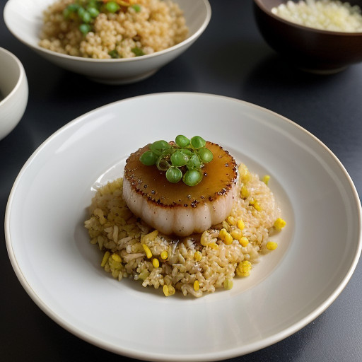 Scallops, Grapefruit and Fried Rice recipe image