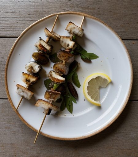 Scallops & Mushrooms Brochette recipe image