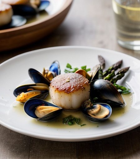Scallops & Mussels, Vinaigrette recipe image