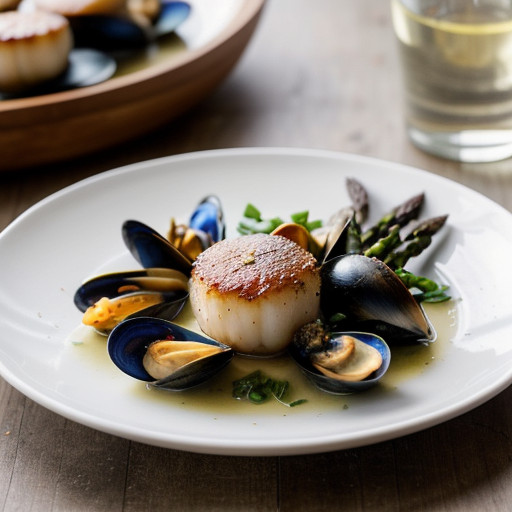 Scallops & Mussels, Vinaigrette recipe image