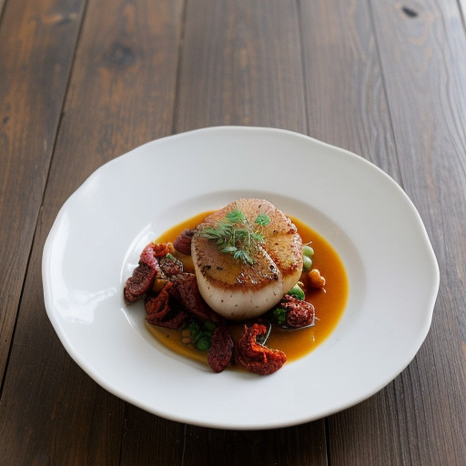 Scallops W/Pine Nuts & Dried Tomato recipe image