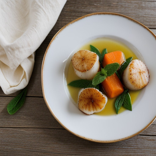 Scallops With Ginger & Mint recipe image