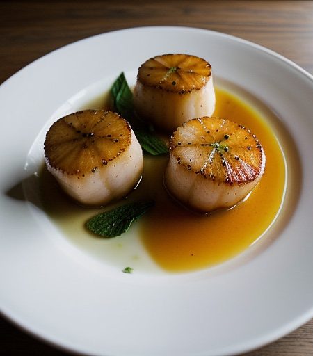 Scallops With Ginger & Mint recipe image