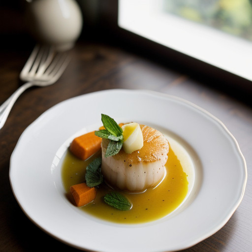 Scallops With Ginger and Mint recipe image