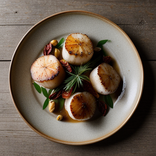 Scallops With Pine Nuts & Dried Tomatoes recipe image