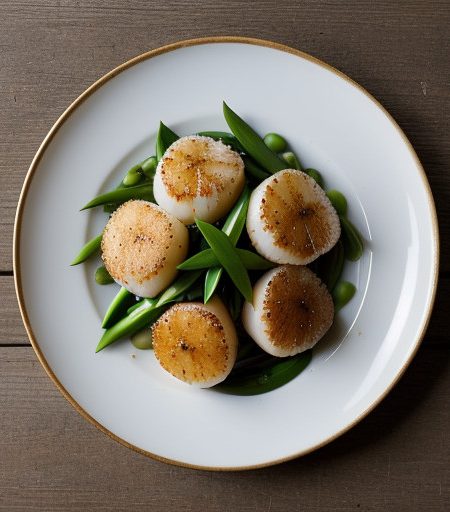 Scallops With Snow Peas recipe image
