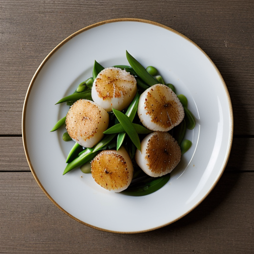 Scallops With Snow Peas recipe image