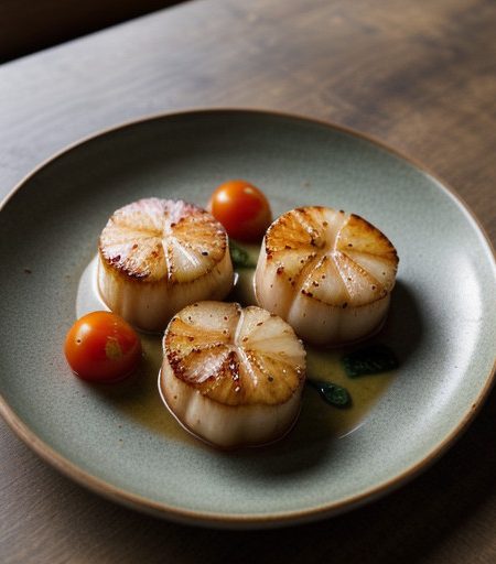 Scallops With Spinach & Tomatoes recipe image