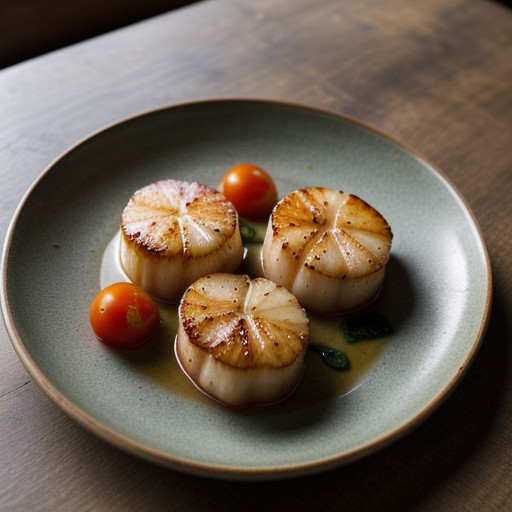 Scallops With Spinach & Tomatoes recipe image