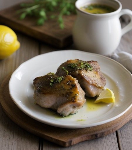 Scampi-Style Chicken Thighs recipe image