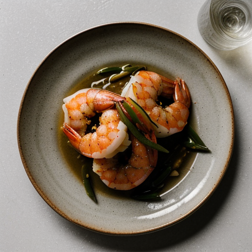 Scampi With Garlic, Chilies and Nepitella recipe image