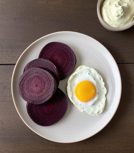 Scandinavian Beef Patties With Beets and Cape recipe image