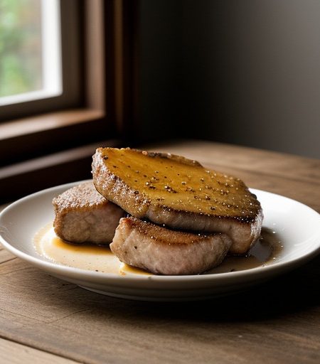 Schweinekotelett in Zweibelsosse (Pork Chops I recipe image