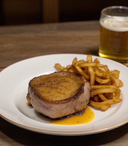 Schweinekotelett in Zweibelsosse (Pork Chops in Onion Sau recipe image