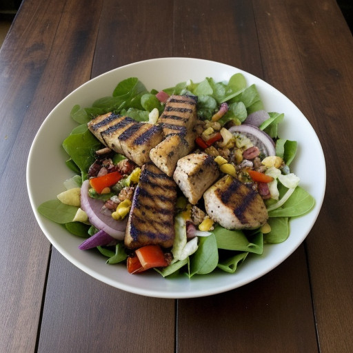 Scott Campbell's Grilled Chicken Kabob Salad - Country Li recipe image