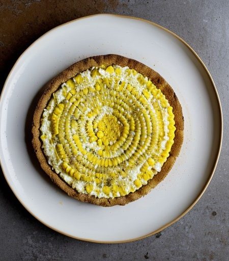 Scrambled Egg Pizza With Sweet Corn recipe image