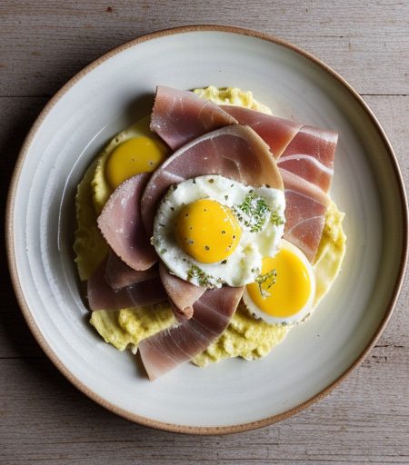 Scrambled Eggs & Ham recipe image