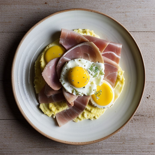 Scrambled Eggs & Ham recipe image