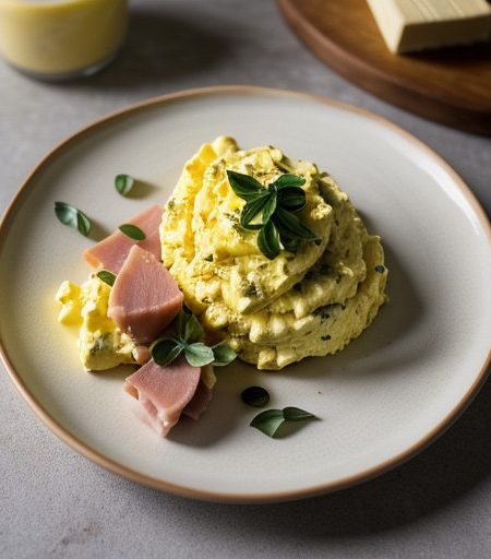 Scrambled Eggs 'N Ham ( Mw recipe image