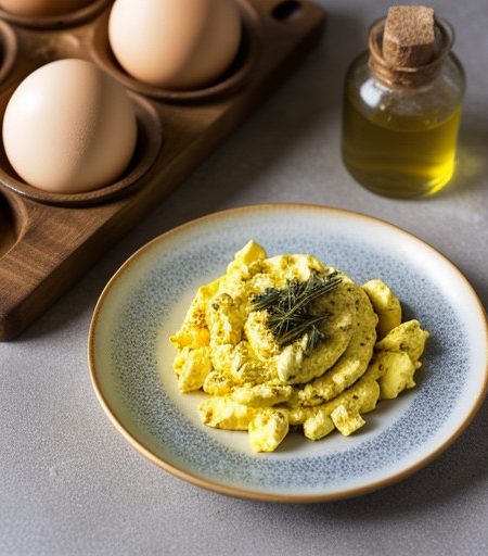 Scrambled Eggs With Cumin & Fragrant Herbs recipe image