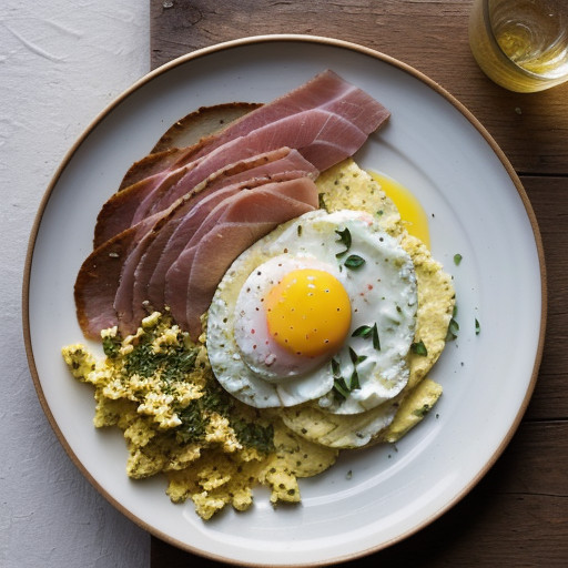 Scrambled Eggs and Ham recipe image