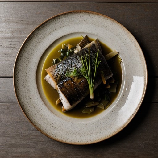 Sea Bass and Leeks recipe image