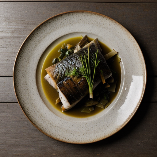 Sea Bass and Leeks recipe image