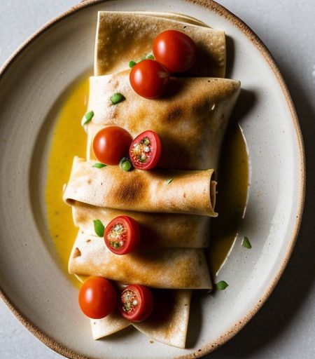 Seafood Enchiladas With Cherry Tomato Salsa recipe image