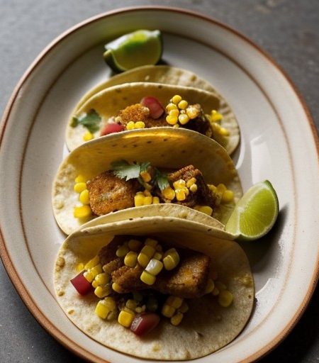 Seafood Tacos With Corn Salsa recipe image